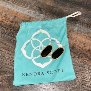Kendra Scott Elle Gold Drop Earrings in Black